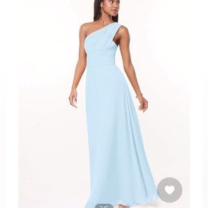 Azazie Ashley Sky Blue Bridesmaid Dress Size 2